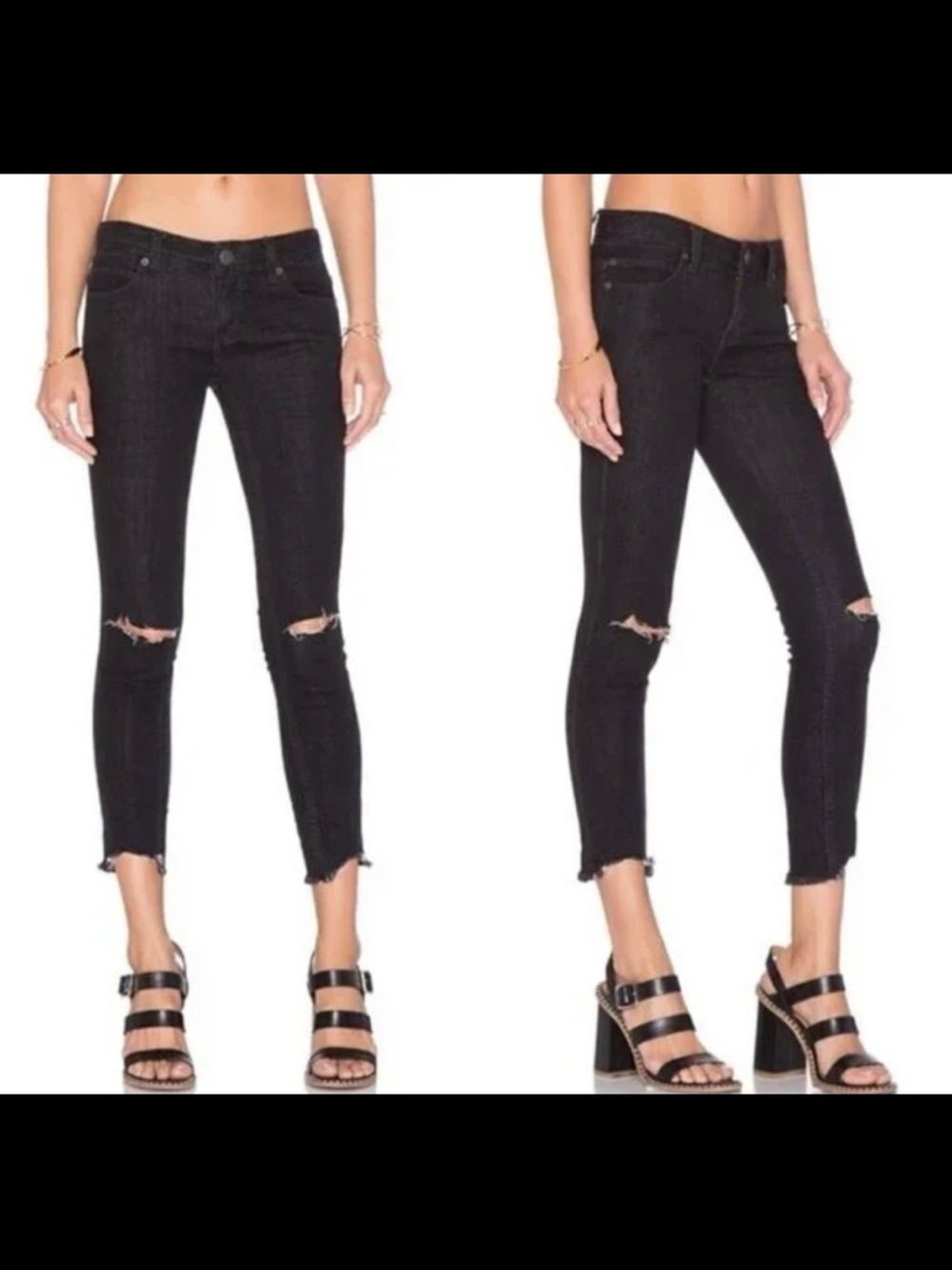 Free People distressed black jeans